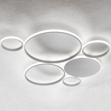 Ondaluce - Plafonnier LED dimmable POIS LED/68W/230V argenté