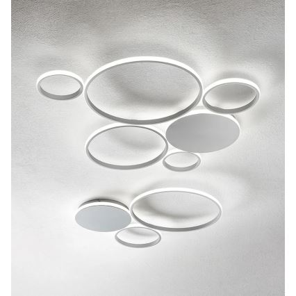 Ondaluce - Plafonnier LED dimmable POIS LED/68W/230V argenté