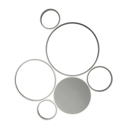 Ondaluce - Plafonnier LED dimmable POIS LED/68W/230V argenté