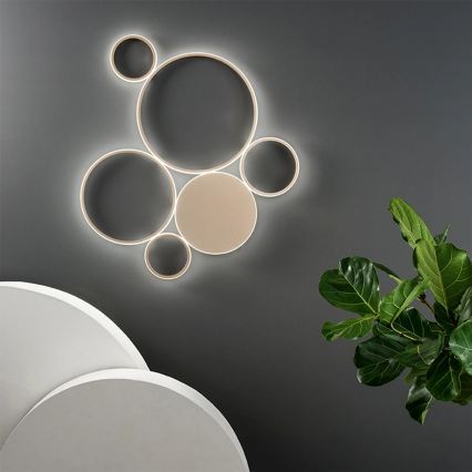 Ondaluce - Plafonnier LED dimmable POIS LED/68W/230V doré