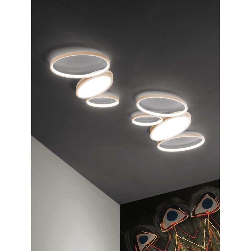 Ondaluce - Plafonnier LED dimmable RICE LED/25W/230V 38x63 cm doré