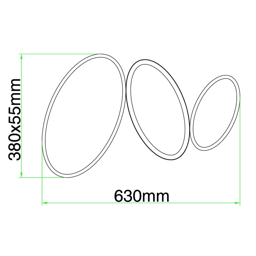 Ondaluce - Plafonnier LED dimmable RICE LED/25W/230V 38x63 cm doré