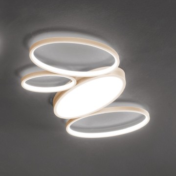 Ondaluce - Plafonnier LED dimmable RICE LED/34W/230V 45x80 cm doré