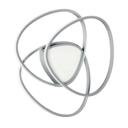 Ondaluce - Plafonnier LED dimmable ROSE, 60 W / 230 V, 50 x 54 cm, argenté