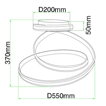 Ondaluce - Plafonnier LED dimmable VUELTA LED/37W/230V Ø 55 cm blanc