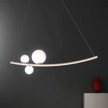 Ondaluce - Suspension LED dimmable sur câble ALTALENA LED/48W/230V doré/blanc