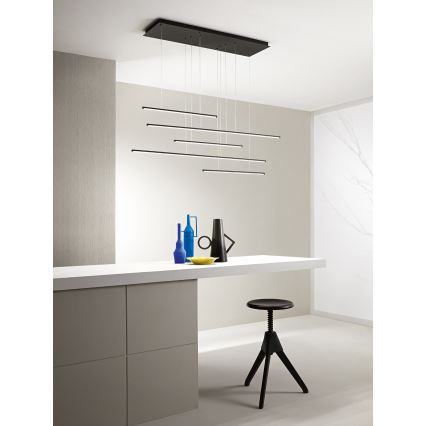 Ondaluce - Suspension LED dimmable sur câble GENIUS LED/72W/230V noir