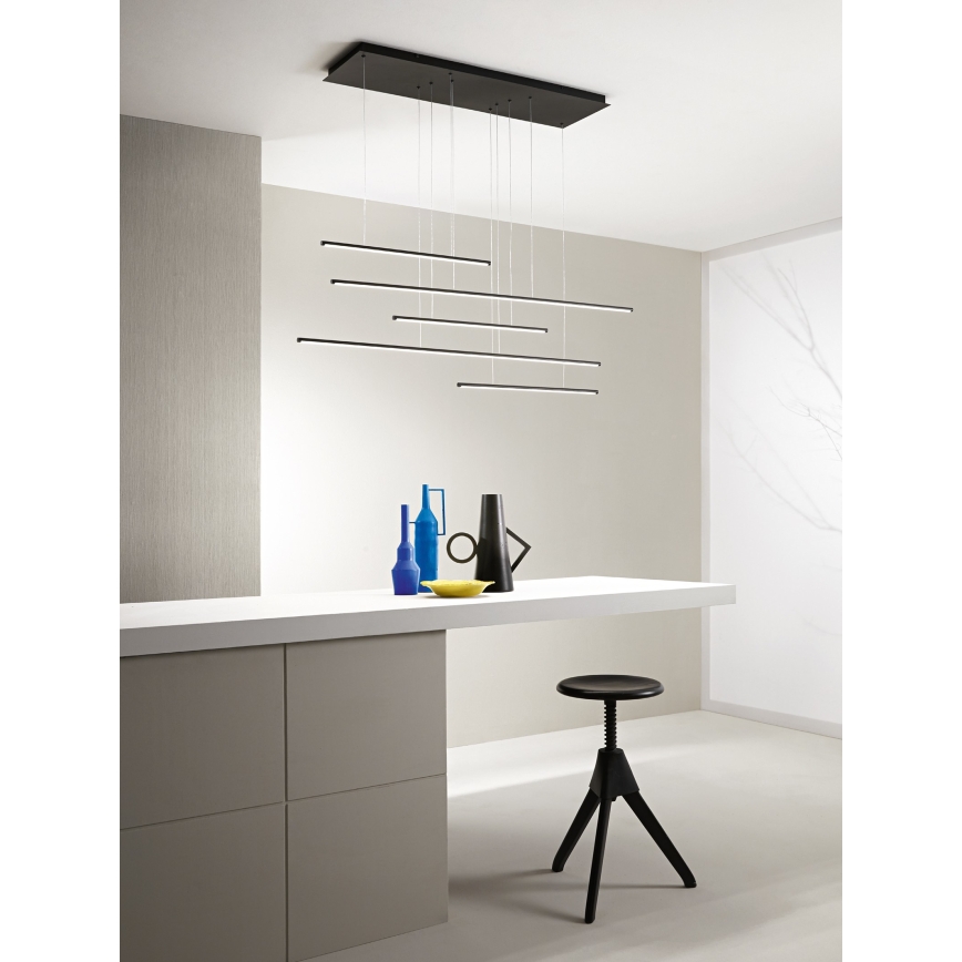 Ondaluce - Suspension LED dimmable sur câble GENIUS LED/72W/230V noir