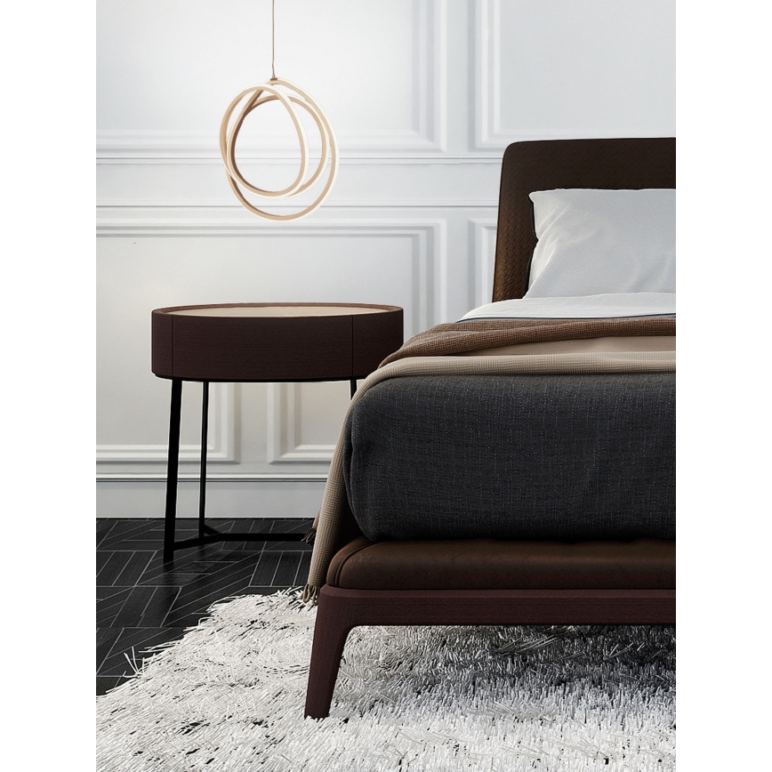 Ondaluce - Suspension LED dimmable sur câble GOLDEN LED/28W/230V Ø 31,5 cm doré