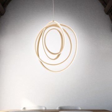 Ondaluce - Suspension LED dimmable sur câble GOLDEN, LED/50W/230V, Ø 50 cm, dorée