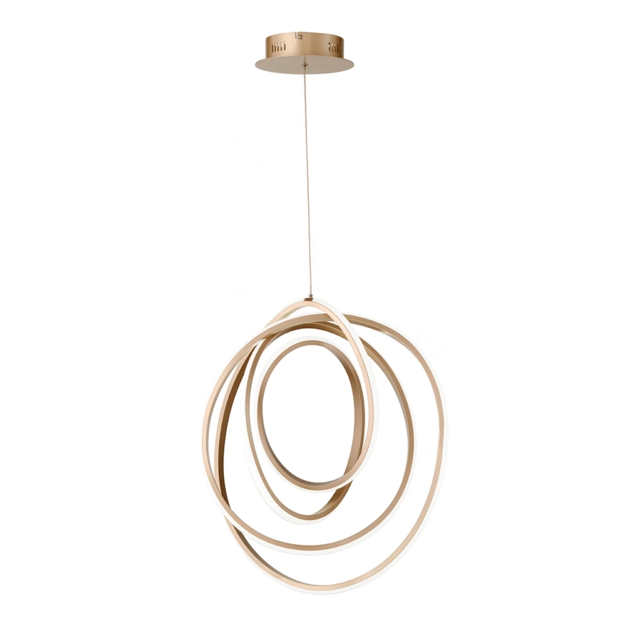 Ondaluce - Suspension LED dimmable sur câble GOLDEN, LED/50W/230V, Ø 50 cm, dorée