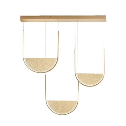 Ondaluce - Suspension LED dimmable sur câble LOTUS LED/70W/230V dorée