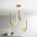 Ondaluce - Suspension LED dimmable sur câble LOTUS LED/70W/230V dorée