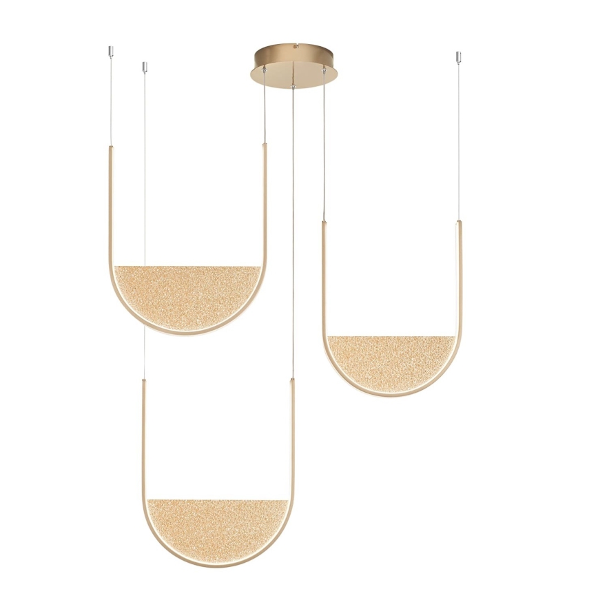 Ondaluce - Suspension LED dimmable sur câble LOTUS LED/70W/230V dorée