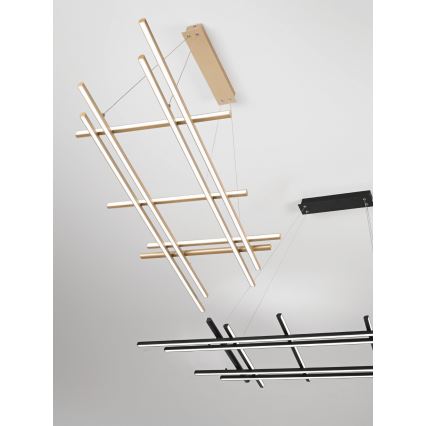 Ondaluce - Suspension LED dimmable sur câble MOVIDA LED/114W/230V, noire