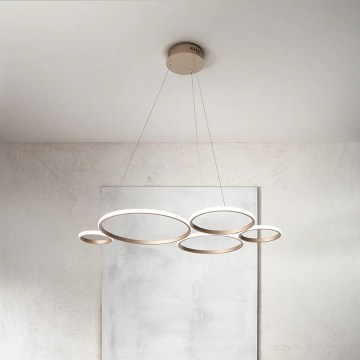 Ondaluce - Suspension LED dimmable sur câble POIS LED/60W/230V dorée