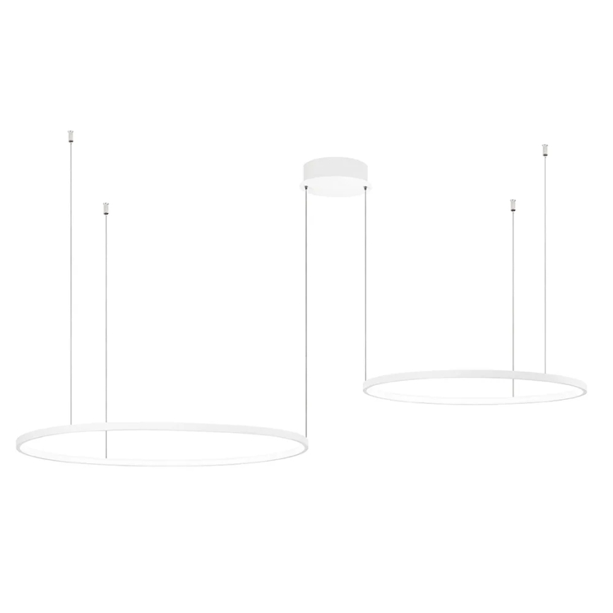 Ondaluce - suspension LED dimmable sur câble SOEL LED/28W/230V + LED/38W 3000/4000K Ø 80/60 cm blanc