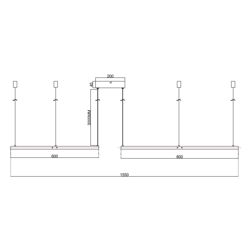 Ondaluce - suspension LED dimmable sur câble SOEL LED/28W/230V + LED/38W 3000/4000K Ø 80/60 cm blanc