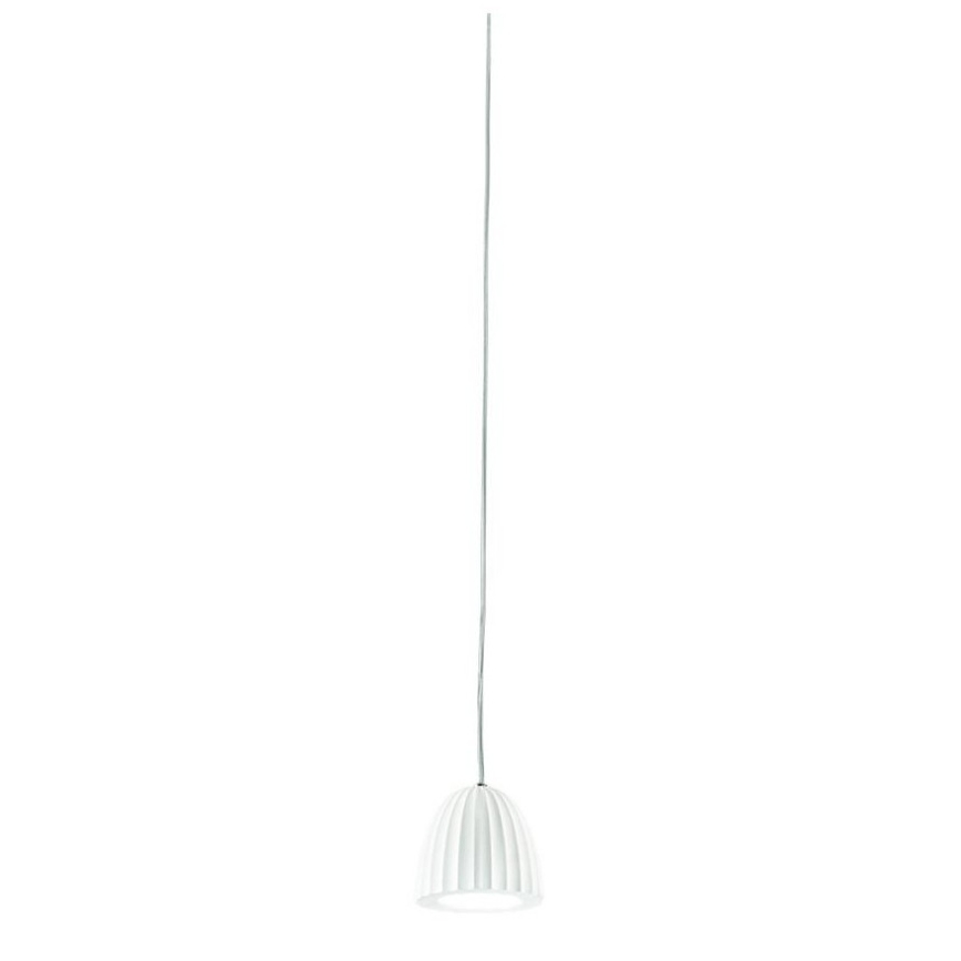 Ondaluce - Suspension sur câble CONCRETE 1xGU10/7,5W/230V Ø 10,5 cm béton/blanc