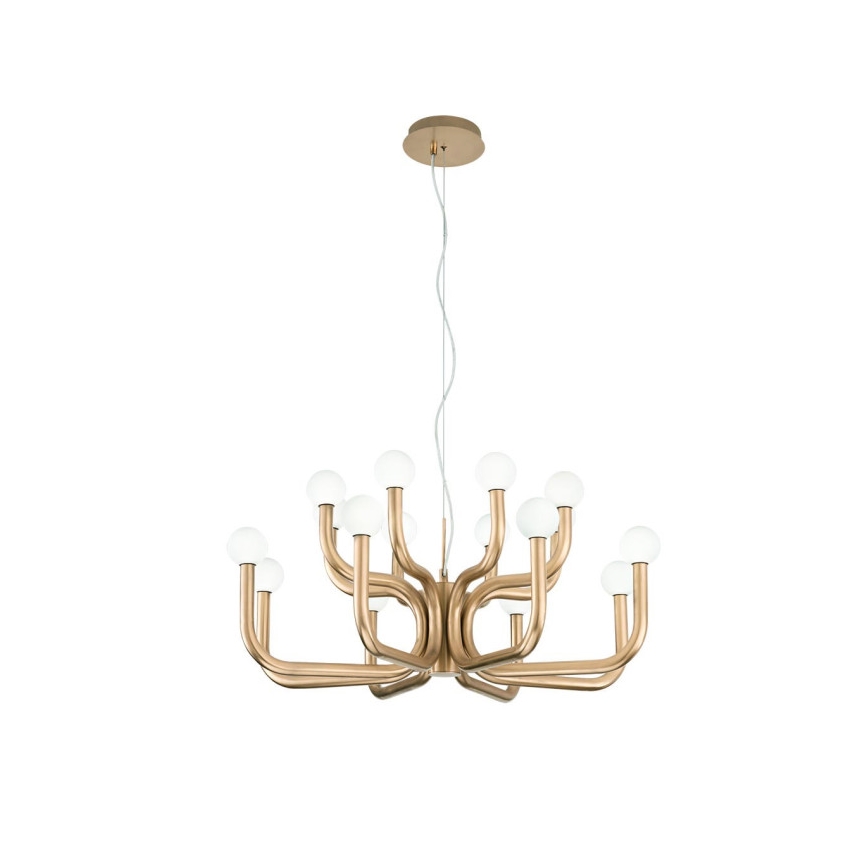 Ondaluce - Suspension sur câble DERBY 16xG9/7W/230V Ø 81,5 cm dorée