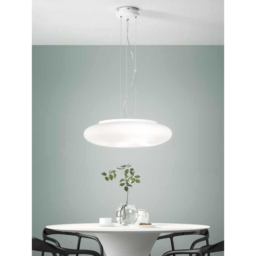 Ondaluce - Suspension sur câble DODI 2xE27/15W/230V Ø 53 cm blanche
