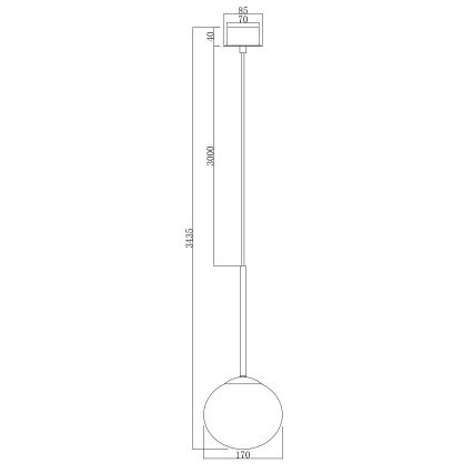 Ondaluce - Suspension sur câble JEWEL 1xE14/10W/230V Ø 17 cm noir / noir fumé