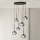Ondaluce - Suspension sur câble JEWEL 6xE14/10W/230V Ø 55 cm noir/noir fumé