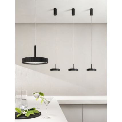 Ondaluce - Suspension sur câble NINA LED/20W/230V Ø 19 cm noir