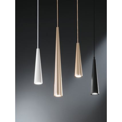 Ondaluce - Suspension sur câble NOA 1x GU10/20W/230V Ø 5,5 cm dorée