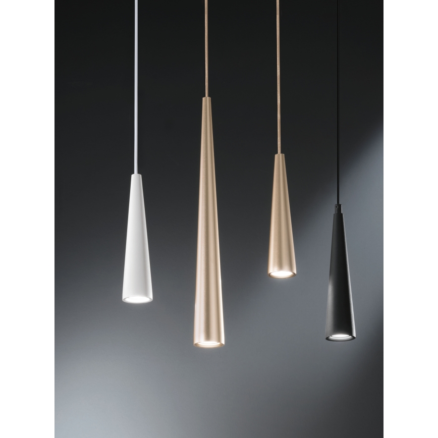 Ondaluce - Suspension sur câble NOA 1x GU10/20W/230V Ø 5,5 cm dorée