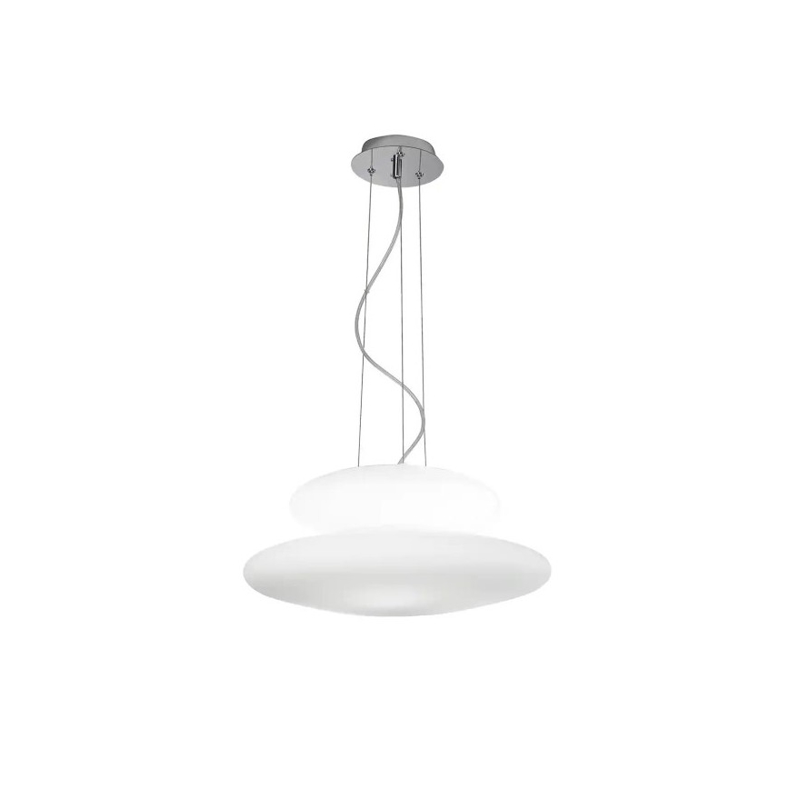 Ondaluce - Suspension sur câble PAGODA 3xE27/15W/230V + 2xE27/15W Ø 50 cm blanche
