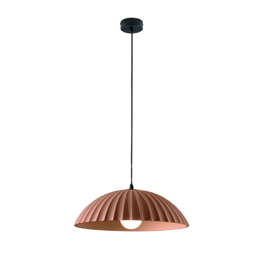 Ondaluce - Suspension sur câble RUSTIC 1xE27/15W/230V Ø 50 cm béton/marron