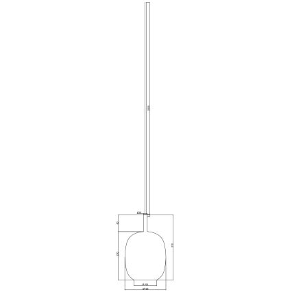 Ondaluce - Suspension sur câble THELMA 1xE27/15W/230V Ø 19,5 cm doré/beige fumé