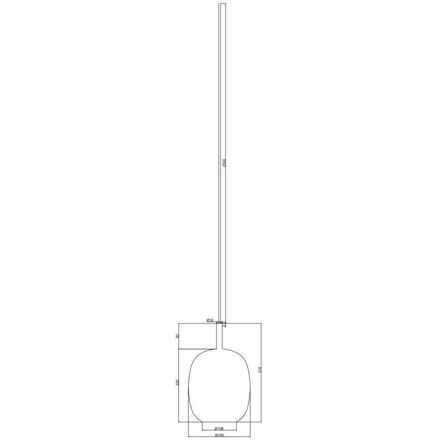 Ondaluce - Suspension sur câble THELMA 1xE27/15W/230V Ø 19,5 cm doré/beige fumé