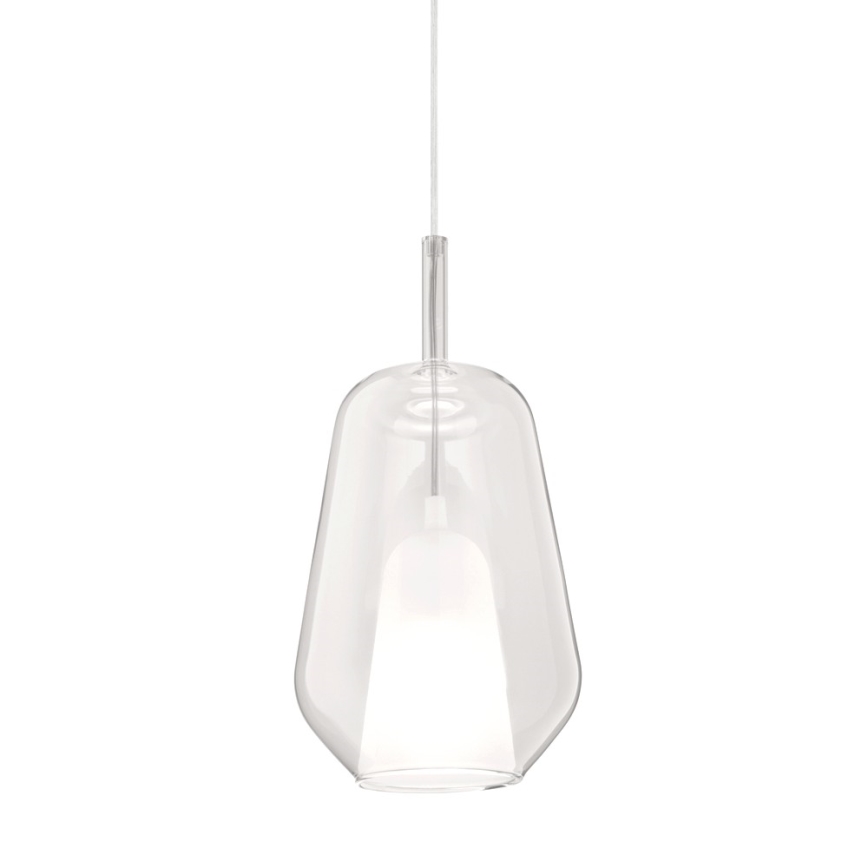 Ondaluce - Suspension sur câble THELMA 1xE27/15W/230V Ø 19 cm doré/transparent