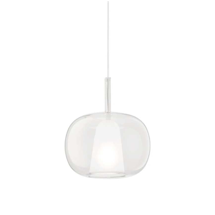 Ondaluce - Suspension sur câble THELMA 1xE27/15W/230V Ø 25 cm doré/transparent
