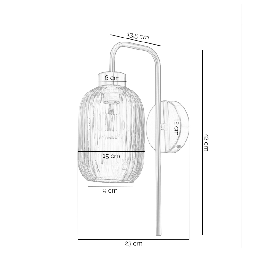 ONLI - Applique murale DOROTY 1xE27/15W/230V en laiton