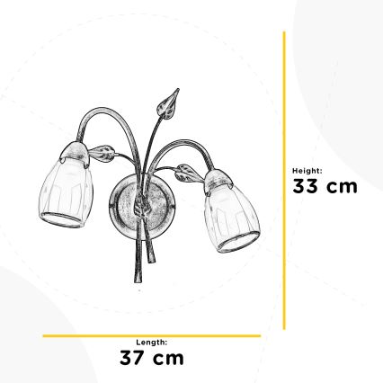 ONLI - Applique murale LILIANA 2xE14/6W/230V