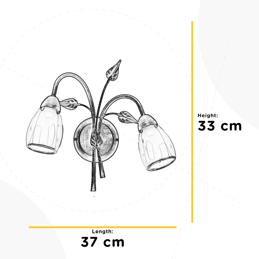 ONLI - Applique murale LILIANA 2xE14/6W/230V