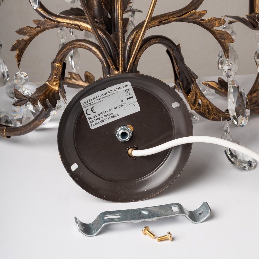 ONLI - Applique murale TERESA 5xE14/6W/230V bronze