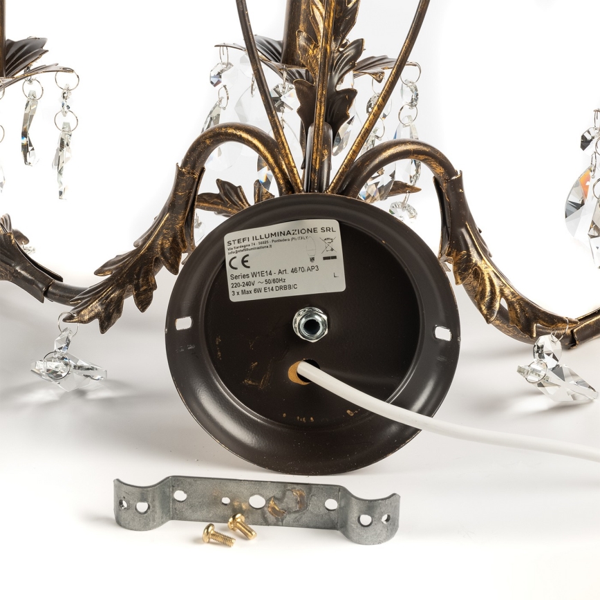 ONLI - Applique murale TERESA 5xE14/6W/230V bronze