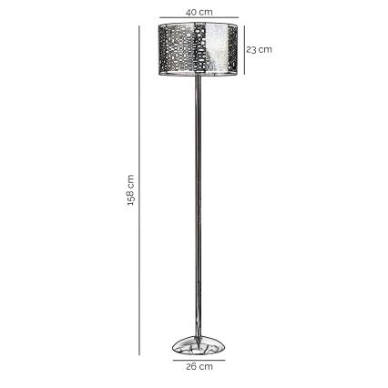 ONLI - Lampadaire BRUCE 1xE27/15W/230V chrome mat