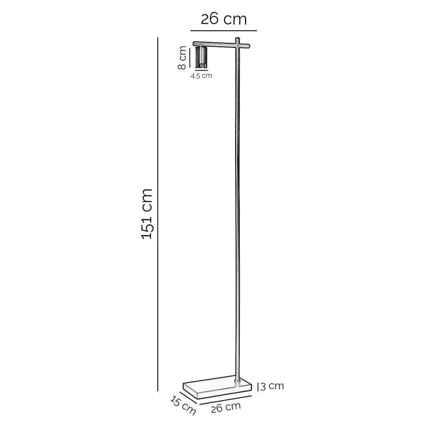 ONLI - Lampadaire CROSS 1xE27/22W/230V