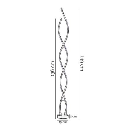 ONLI - Lampadaire DNA LED/24W/230V 4000K argent