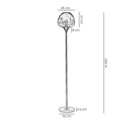 ONLI - Lampadaire ELIDE 1xE27/15W/230V noir/cuivré