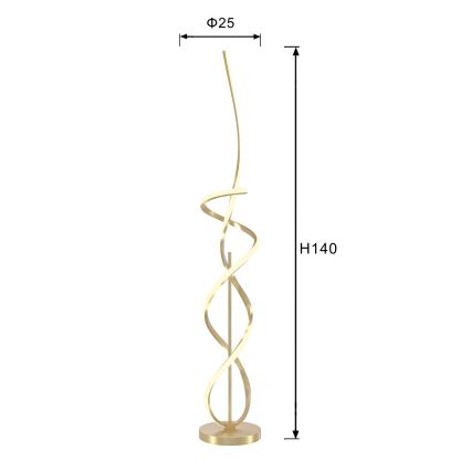 ONLI - Lampadaire KIRA LED/31W/230V 4000K doré