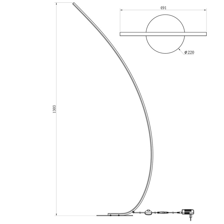 ONLI - Lampadaire LED NOELIA LED/23W/230V doré