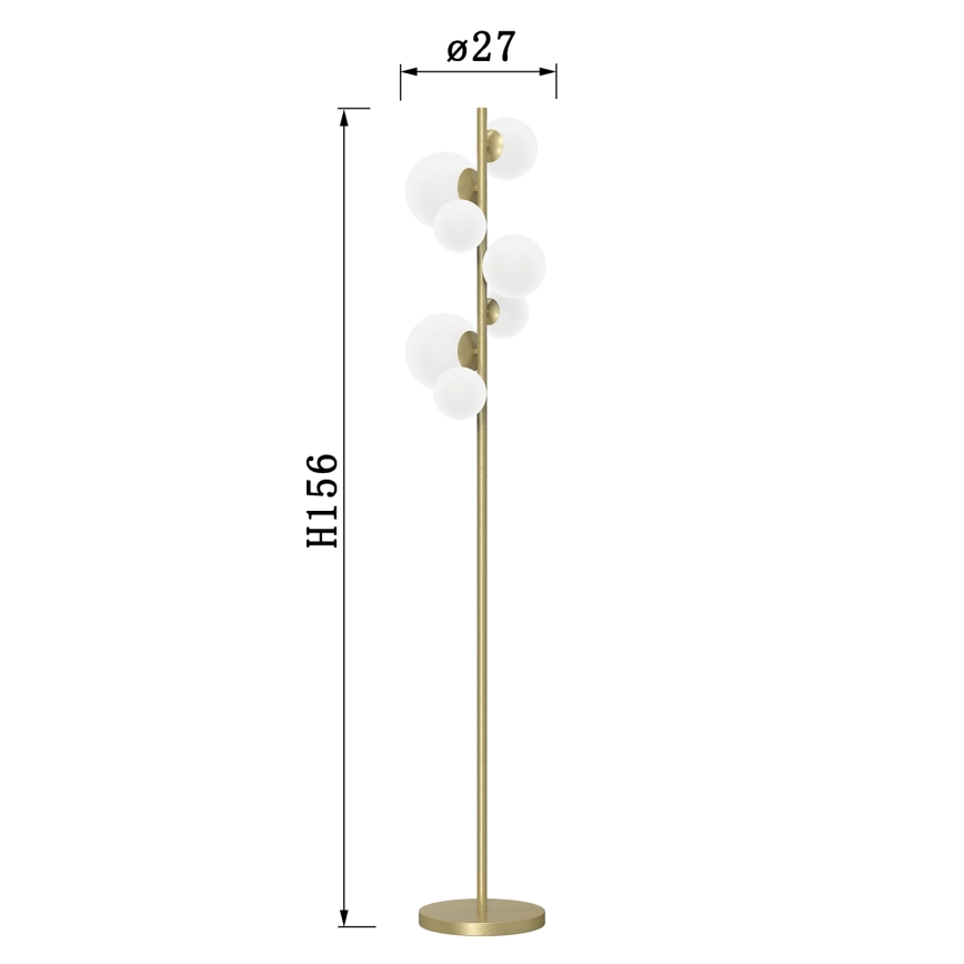 ONLI - Lampadaire PALOMA 7xG9/10W/230V doré