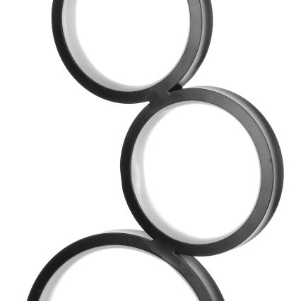 ONLI - Lampe de bureau LED RINGS LED/17W/230V 4000K 37 cm noire