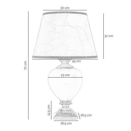 ONLI - Lampe de table AMADEUS 1xE27/15W/230V 72 cm noir/doré